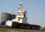 Box cars and an elevator